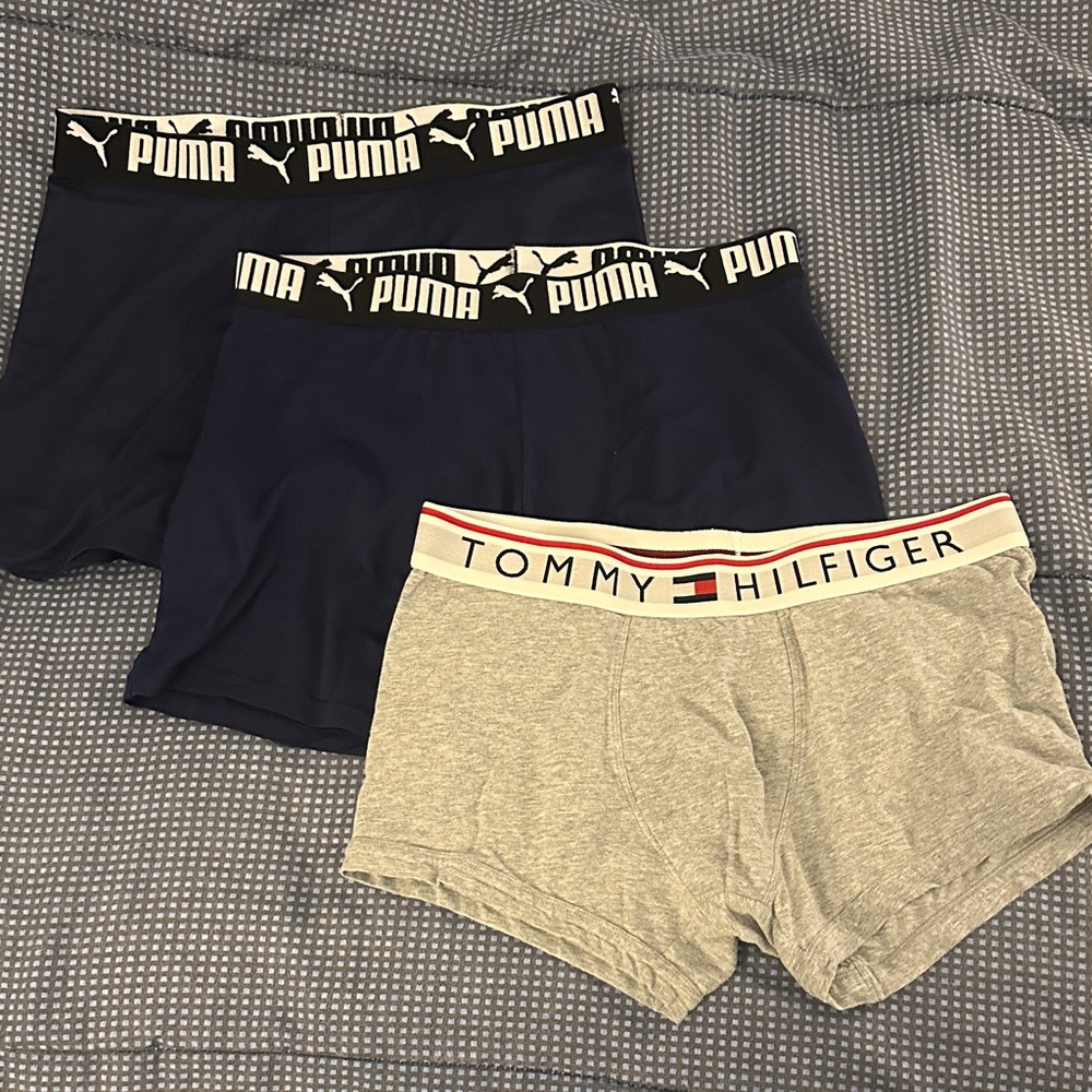 Puma and Tommy Hilfiger Men's Boxer Briefs - Blue and Gray
